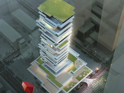 high-rise-apartment-birds-eye-view-Madurai-3d-rendering-company-3d -architectural- drawings